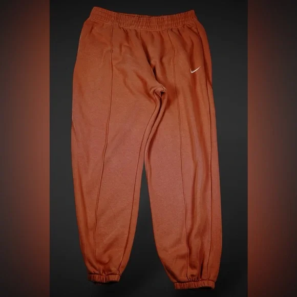 Nike Women’s Rust Orange Sportswear Essential Fleece Joggers Sweatpants Size L - Picture 4 of 17